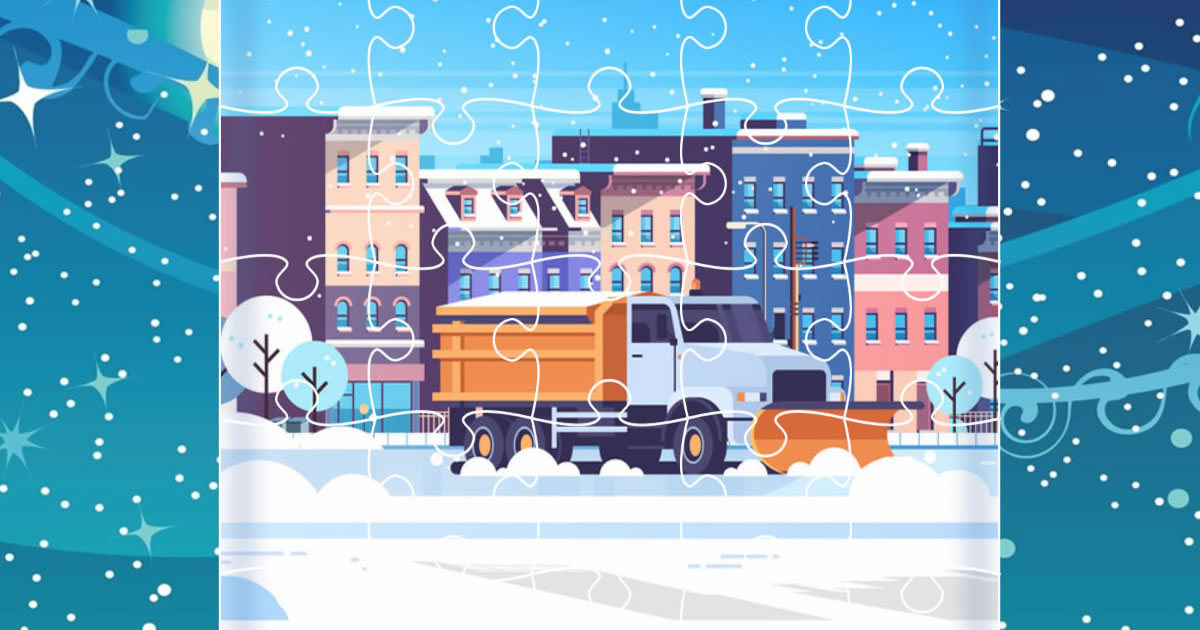 Snow Plow Trucks Jigsaw